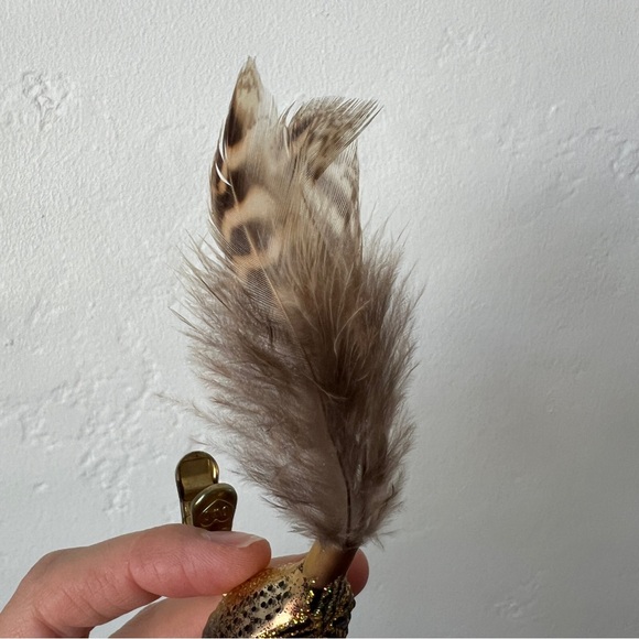 Old World Christmas Meadowlark bird Blown Glass Clip on Ornament feathers - Picture 11 of 16